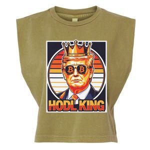 Cute Bitcoin King Trump Crypto Shades Future Of Money Garment-Dyed Women's Muscle Tee