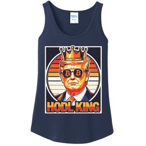 Cute Bitcoin King Trump Crypto Shades Future Of Money Ladies Essential Tank