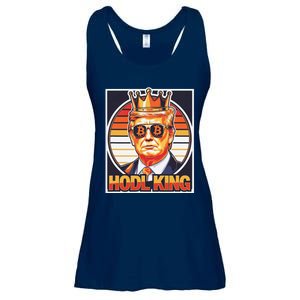 Cute Bitcoin King Trump Crypto Shades Future Of Money Ladies Essential Flowy Tank