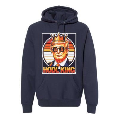 Cute Bitcoin King Trump Crypto Shades Future Of Money Premium Hoodie