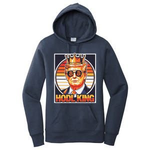 Cute Bitcoin King Trump Crypto Shades Future Of Money Women's Pullover Hoodie