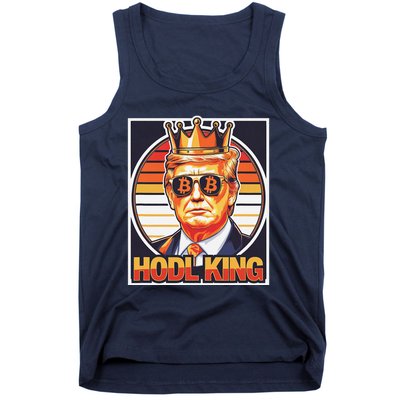 Cute Bitcoin King Trump Crypto Shades Future Of Money Tank Top