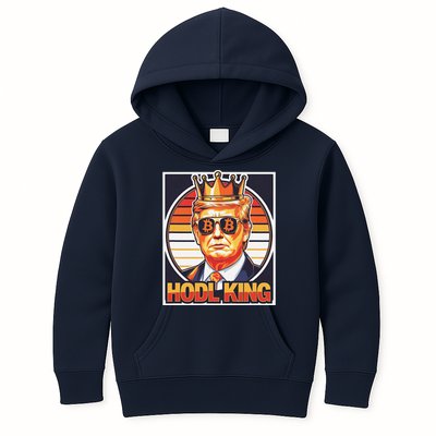 Cute Bitcoin King Trump Crypto Shades Future Of Money Kids Hoodie