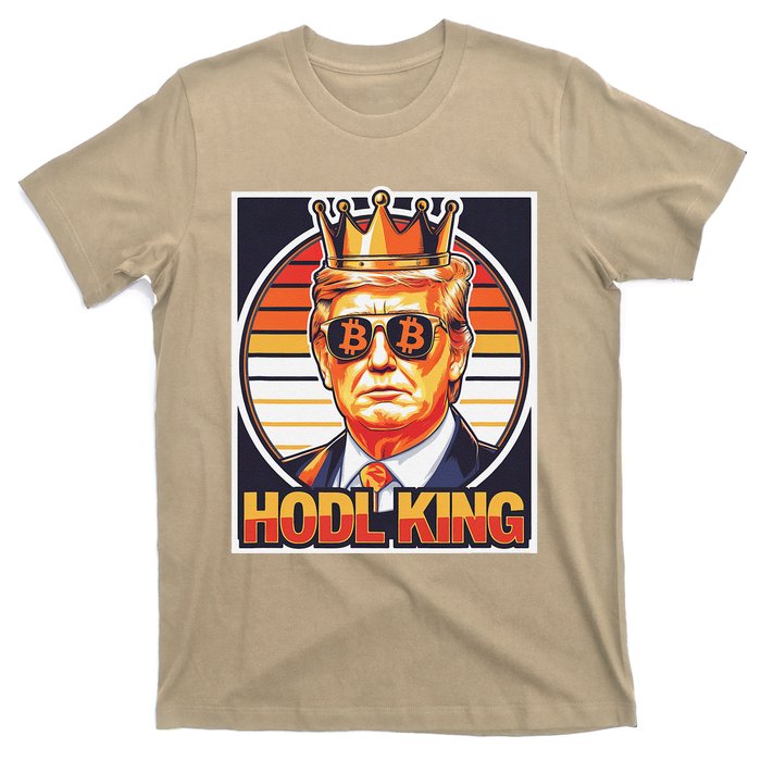 Cute Bitcoin King Trump Crypto Shades Future Of Money T-Shirt