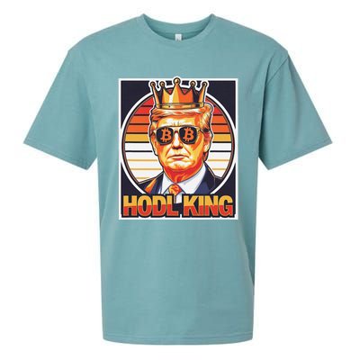 Cute Bitcoin King Trump Crypto Shades Future Of Money Sueded Cloud Jersey T-Shirt