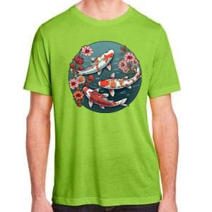 Cherry Blossom Koi Fish Japanese Adult ChromaSoft Performance T-Shirt