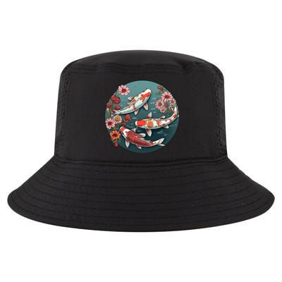 Cherry Blossom Koi Fish Japanese Cool Comfort Performance Bucket Hat