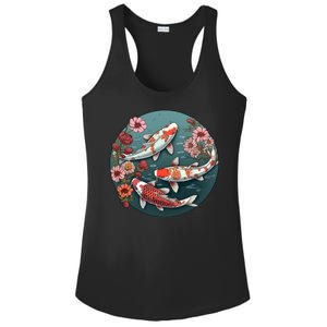 Cherry Blossom Koi Fish Japanese Ladies PosiCharge Competitor Racerback Tank