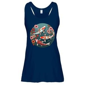 Cherry Blossom Koi Fish Japanese Ladies Essential Flowy Tank