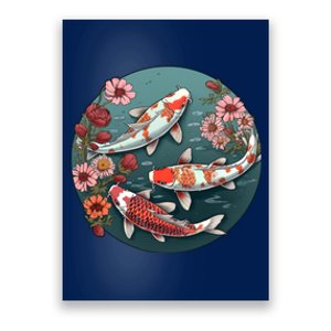 Cherry Blossom Koi Fish Japanese Poster