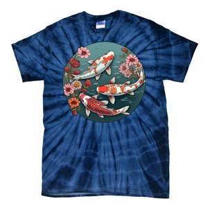 Cherry Blossom Koi Fish Japanese Tie-Dye T-Shirt