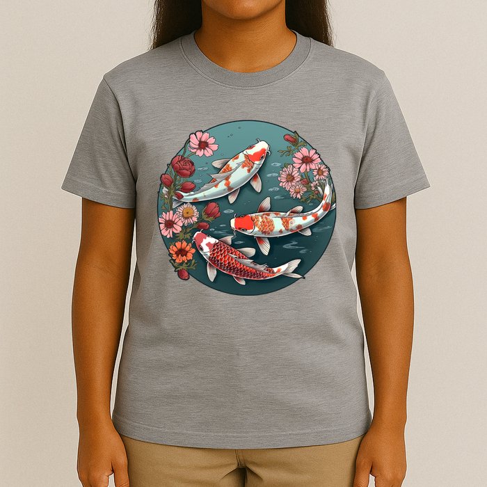 Cherry Blossom Koi Fish Japanese T-Shirt