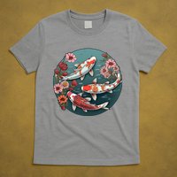 Cherry Blossom Koi Fish Japanese T-Shirt
