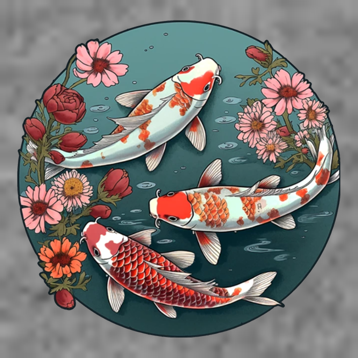 Cherry Blossom Koi Fish Japanese T-Shirt