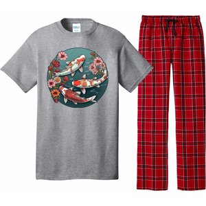 Cherry Blossom Koi Fish Japanese Pajama Set