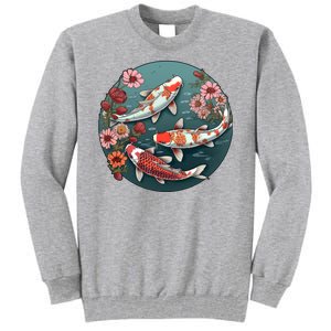 Cherry Blossom Koi Fish Japanese Tall Sweatshirt