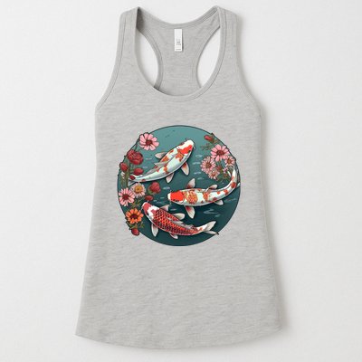 Cherry Blossom Koi Fish Japanese Womens Tank Top