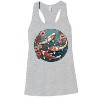 Cherry Blossom Koi Fish Japanese Women's Racerback Tank