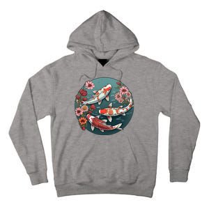 Cherry Blossom Koi Fish Japanese Tall Hoodie