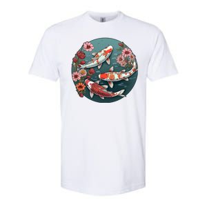 Cherry Blossom Koi Fish Japanese Softstyle CVC T-Shirt