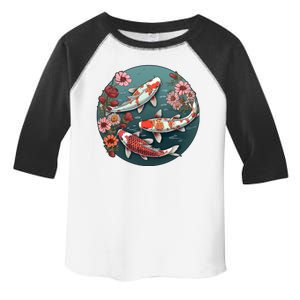 Cherry Blossom Koi Fish Japanese Toddler Fine Jersey T-Shirt