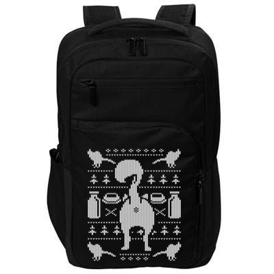 Cat Butt Kitty Ugly Christmas Funny Cute Gift Impact Tech Backpack
