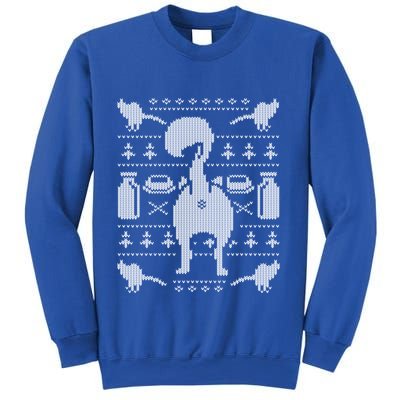 Cat Butt Kitty Ugly Christmas Funny Cute Gift Sweatshirt