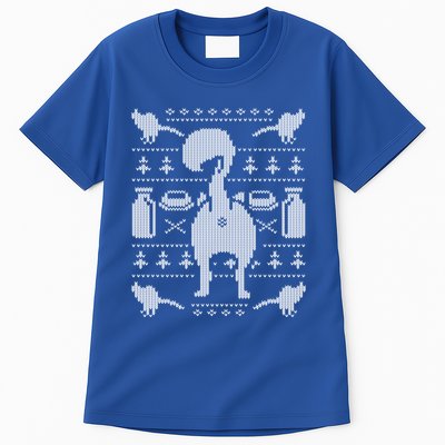 Cat Butt Kitty Ugly Christmas Funny Cute Gift Tall T-Shirt