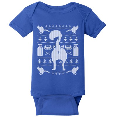Cat Butt Kitty Ugly Christmas Funny Cute Gift Baby Bodysuit