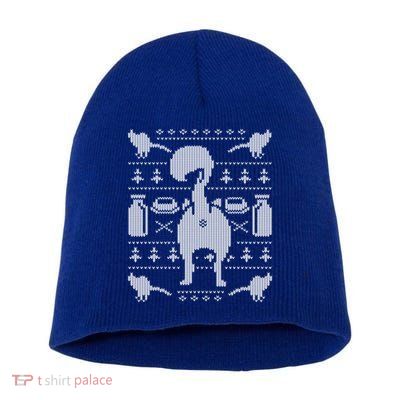 Cat Butt Kitty Ugly Christmas Funny Cute Gift Short Acrylic Beanie