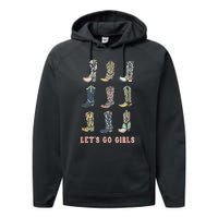 Cowgirl Boot Lets Go Howdy Western Cowgirl Performance Fleece Hoodie