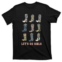 Cowgirl Boot Lets Go Howdy Western Cowgirl T-Shirt