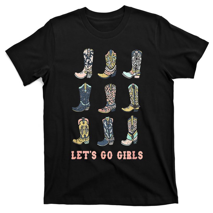 Cowgirl Boot Lets Go Howdy Western Cowgirl T-Shirt