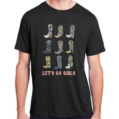 Cowgirl Boot Lets Go Howdy Western Cowgirl Adult ChromaSoft Performance T-Shirt