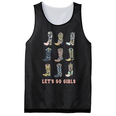 Cowgirl Boot Lets Go Howdy Western Cowgirl Mesh Reversible Basketball Jersey Tank