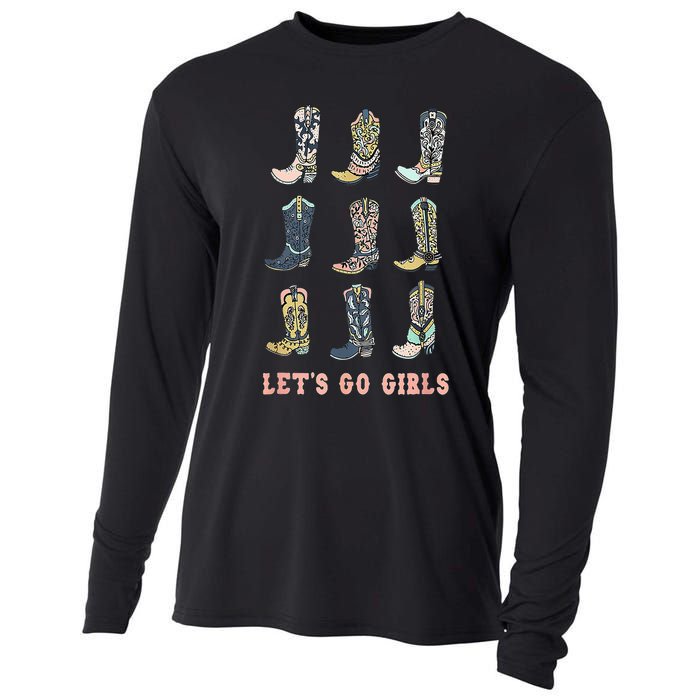 Cowgirl Boot Lets Go Howdy Western Cowgirl Cooling Performance Long Sleeve Crew