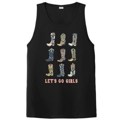 Cowgirl Boot Lets Go Howdy Western Cowgirl PosiCharge Competitor Tank