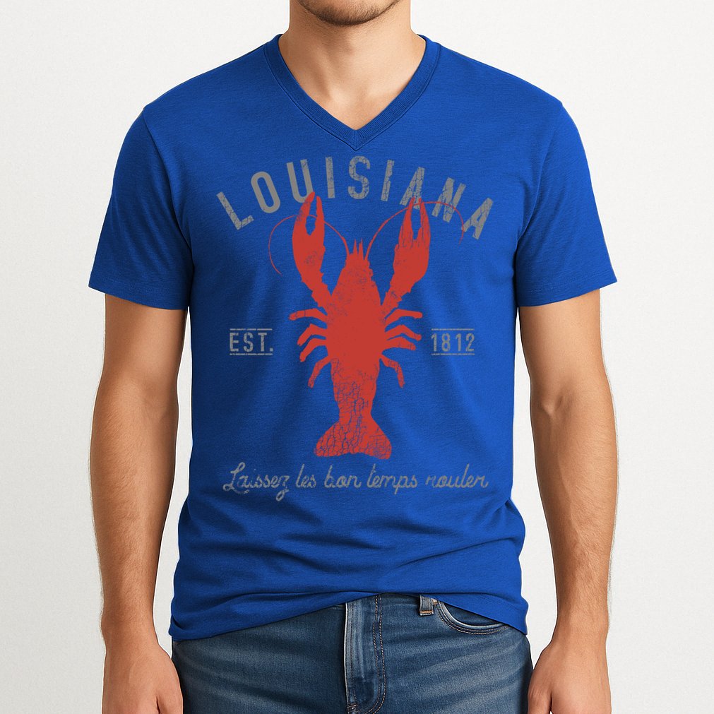 Crawfish Boil Louisiana Laissez Les Bon Temps Rouler Gift V-Neck T-Shirt