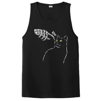 Cat Black Lover Skeleton Hand Boop Funny Halloween PosiCharge Competitor Tank