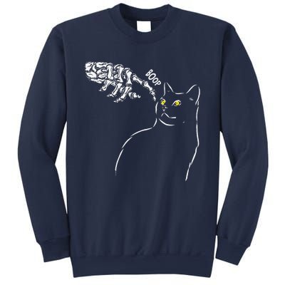 Cat Black Lover Skeleton Hand Boop Funny Halloween Sweatshirt