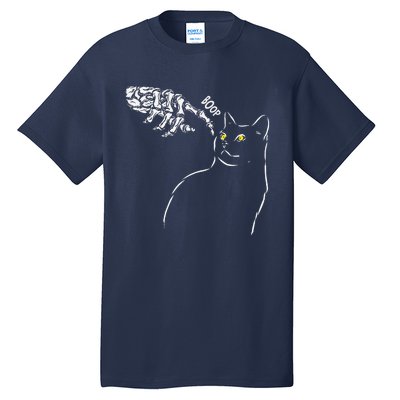 Cat Black Lover Skeleton Hand Boop Funny Halloween Tall T-Shirt