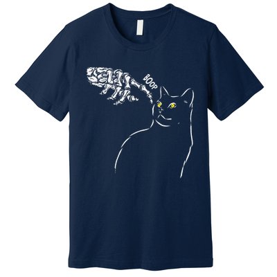 Cat Black Lover Skeleton Hand Boop Funny Halloween Premium T-Shirt