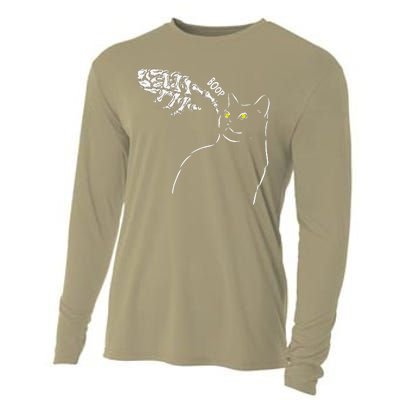 Cat Black Lover Skeleton Hand Boop Funny Halloween Cooling Performance Long Sleeve Crew