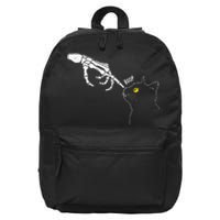 Cat Black Lover Skeleton Hand Boop Funny Halloween 16 in Basic Backpack