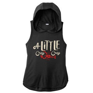 Crawfish Boil Little Cray Louisiana Ladies PosiCharge Tri-Blend Wicking Draft Hoodie Tank