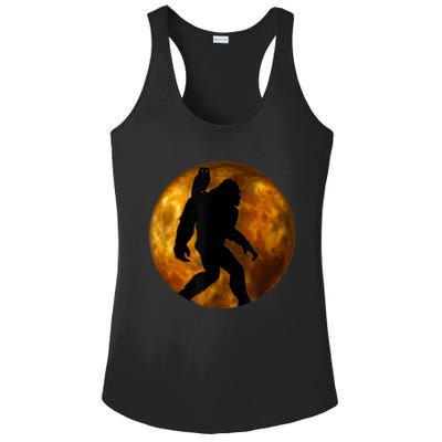 Cool Bigfoot Lovers Design With Full Moon Bigfoot Ladies PosiCharge Competitor Racerback Tank