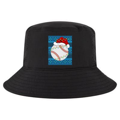 Christmas Baseball Lights Sweater Sports Ugly Baseball Xmas Meaningful Gift Cool Comfort Performance Bucket Hat