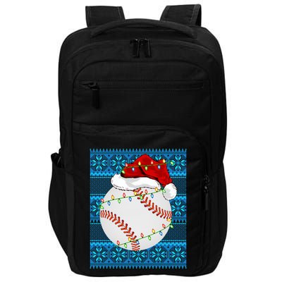 Christmas Baseball Lights Sweater Sports Ugly Baseball Xmas Meaningful Gift Impact Tech Backpack