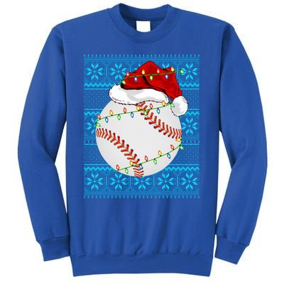 Christmas Baseball Lights Sweater Sports Ugly Baseball Xmas Meaningful Gift Sweatshirt