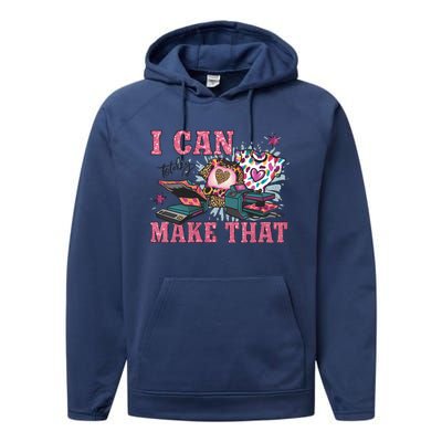 Crafty Boss Lady I Can Totally Make That Sublimation Performance Fleece Hoodie